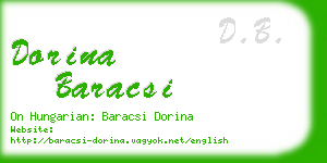 dorina baracsi business card
